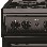 Hotpoint 50cm Twin Cavity Gas Cooker in Black