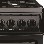 Hotpoint 50cm Twin Cavity Gas Cooker in Black