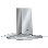 Bosch Exxcel Facetted Box Design And Glass Canopy 90cm Island Hood in Brushed steel