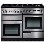 CDA Curved Glass 80cm Chimney Hood in Black