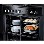 CDA Curved Glass 110cm Chimney Hood  in Black