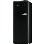 Smeg 50s Style Black Left Hand Hinge Freestanding Fridge with Ice Box
