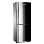 Baumatic Freestanding Fridge Freezer with Mirror Glass Doors
