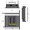 Smeg Classic Portrait LPG Gas Wall Fire in Stainless Steel 