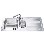 Smeg Cucina 1.5 Bowl Reversible Drainer Stainless Steel Sink