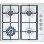 Bosch Classixx 60cm 4 Burner Gas Hob in Stainless steel