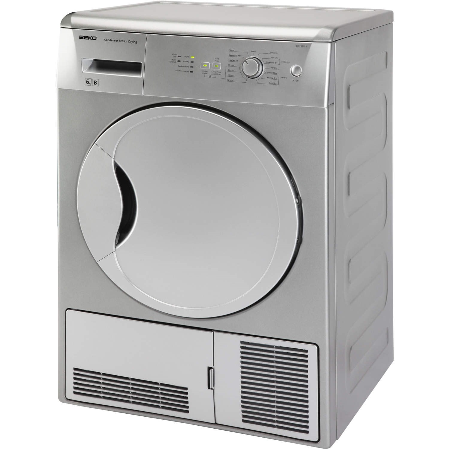 Beko DCU6130 Condenser Tumble Dryer Silver