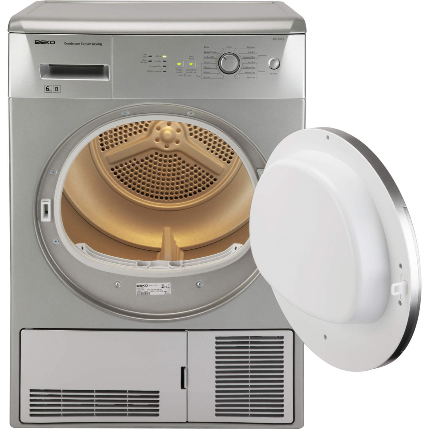 Beko DCU6130 tumble dryers condenser in Silver