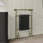 Black and Brass Traditional Column Radiator with Towel Rail 952 x 659mm - Regent