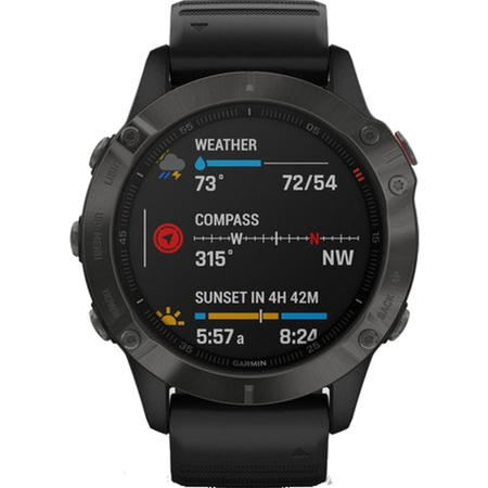 Garmin Fenix 6 Sapphire 47mm Carbon Grey with Black Band