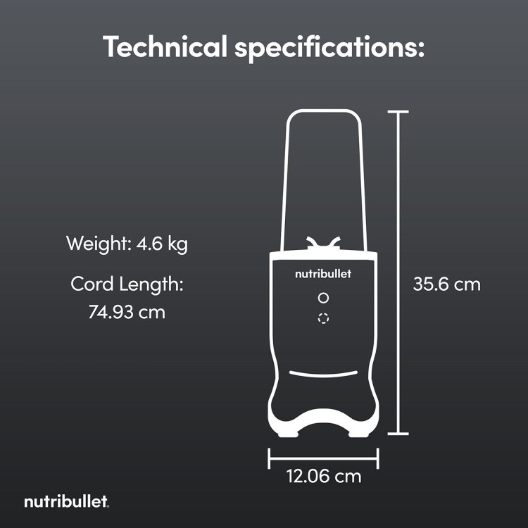 Nutribullet 02776 McLaren Portable Blender with Rechargeable Battery - Grey