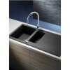 Taylor &amp; Moore 1.5 Bowl Reversible Drainer Composite Black Kitchen Sink