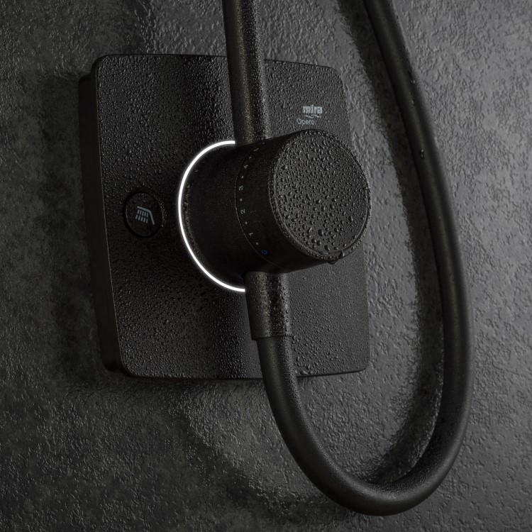 Mira Opero Dual Black Thermostatic Mixer Shower
