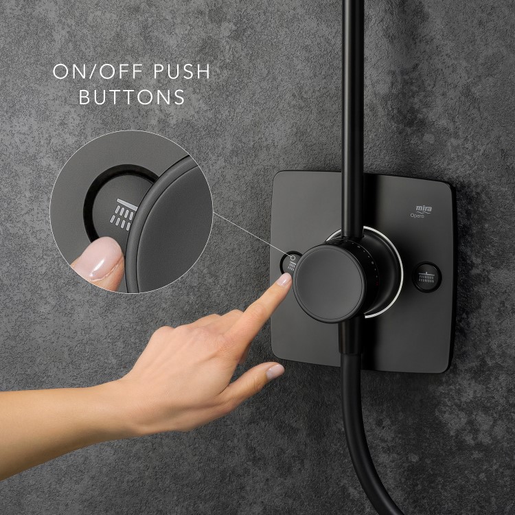 Mira Opero Dual Black Thermostatic Mixer Shower