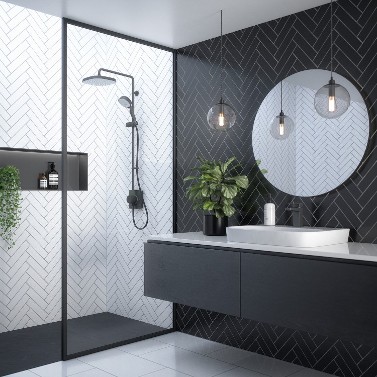 Mira Opero Dual Black Thermostatic Mixer Shower