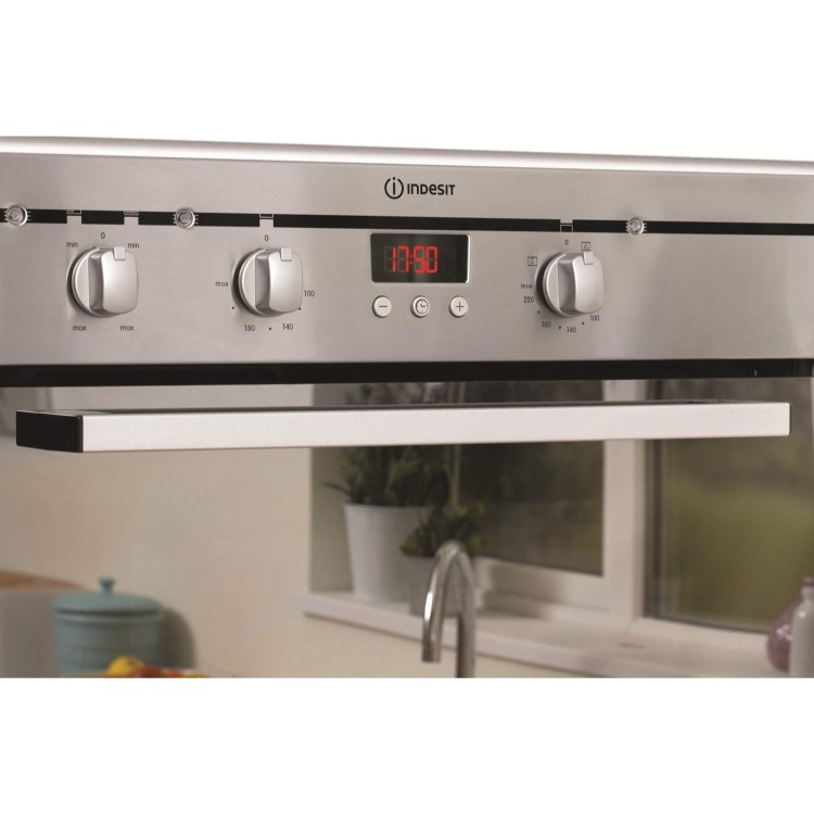 GRADE A1 - As new but box opened - Indesit FIMDE23IXS Multifunction Electric Built-in Double Oven Stainless Steel