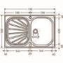 Single Bowl Inset Chrome Stainless Steel Kitchen Sink with Reversible Drainer - Franke Erica