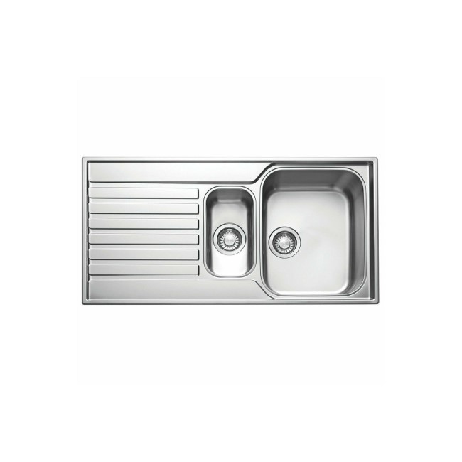1.5 Bowl Inset Chrome Stainless Steel Kitchen Sink with Reversible