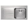Franke Epos 611 Single Bowl Inset Swiss Edge Stainless Steel Kitchen Sink with Left Hand Drainer