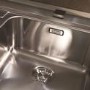 Franke Epos 611 Single Bowl Inset Swiss Edge Stainless Steel Kitchen Sink with Left Hand Drainer