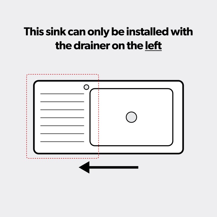 Franke Epos 611 Single Bowl Inset Swiss Edge Stainless Steel Kitchen Sink with Left Hand Drainer
