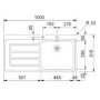 Franke Epos 611 Single Bowl Inset Swiss Edge Stainless Steel Kitchen Sink with Left Hand Drainer
