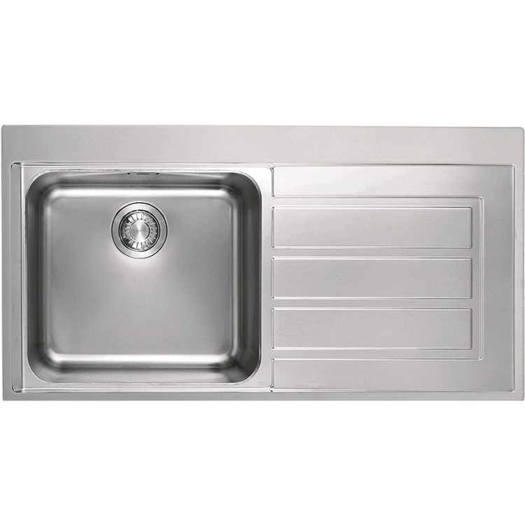 Single Bowl Right Hand Swiss Edge Inset Stainless Steel Kitchen Sink - Franke Epos 611