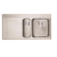 1.5 Bowl Left Hand Swiss Edge Inset Stainless Steel Kitchen Sink - Franke Epos 651