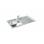 Carron Phoenix Rapid 90 Single Bowl Inset Chrome Stainless Steel Kitchen Sink with Reversible Drainer