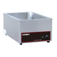 Hamoki BM-165 1/1 Gastronorm Size Bain Marie Wet Heat Depth 150mm. 13 Amp
