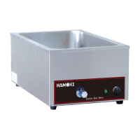 Hamoki BM-165T 1/1 Gastronorm Size Bain Marie Wet Heat With Drain Tap. Depth 165mm 13 Amp