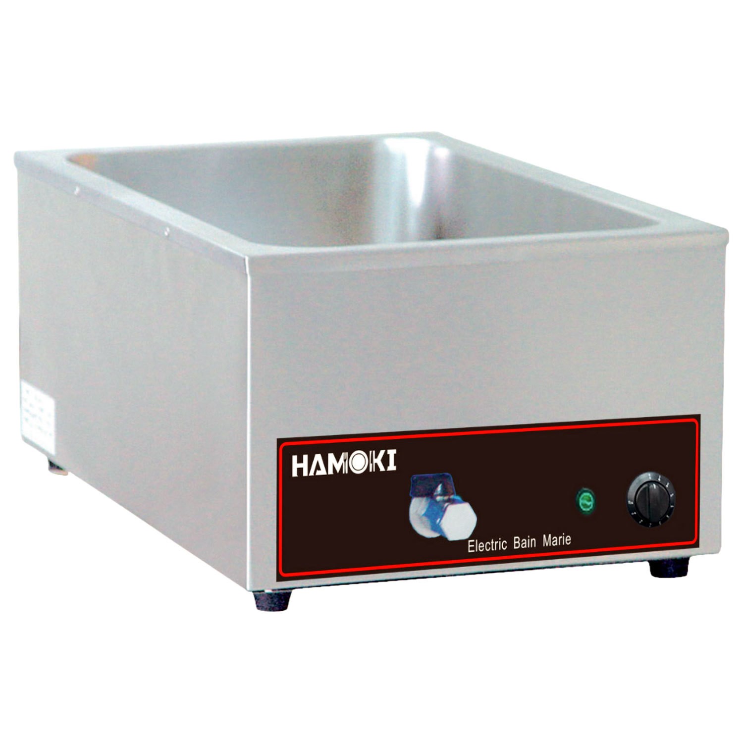 Hamoki Commercial Wet Heat Bain Marie With Drain Tap Gn1/1 205Mm Deep 101033