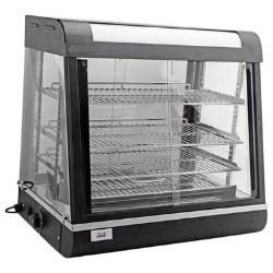 Hamoki FM26 Heated Food Display Cabinet - Front & Rear Door Warmer 3 Shelves 110ltr Capacity 13 amp