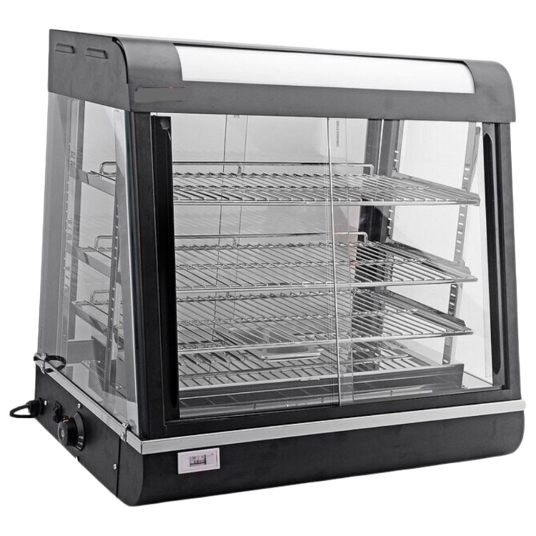 Hamoki FM26 Heated Food Display Cabinet - Front & Rear Door Warmer 3 Shelves 110ltr Capacity 13 amp