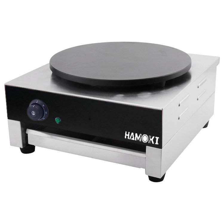 Hamoki CM-1 Single Crepe Maker 400mm Cast Iron Cooking Plate 13 amp Electric