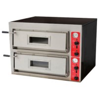 Hamoki PO-4-2 Twin Deck Electric Pizza Oven 8 x 14" Pizzas - 2 x 700mm Decks - Single Phase 9.6kW