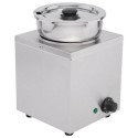101046 Hamoki BMP-4 Single Round Pot Wet Heat Bain Marie 3.5Ltr Plug In