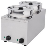 Hamoki BMP-4x2 Round Pot Wet Bain Marie 2 x 3.5ltr Pots. 13 Amp Plug In