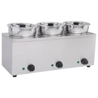 Hamoki BMP-4x3 Round Pot Wet Bain Marie 3 x 3.5ltr Pots. 13 Amp Plug In Hamoki BMP-4x3 Round Pot Wet Bain Marie 3 x 3.5ltr Pots. 13 Amp Plug In