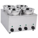 101050 Hamoki BMP-4x4 4 Round Pot Wet Bain Marie, 4 x 3.5 Ltr