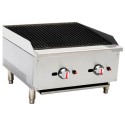 101055 Hamoki ECB-24SX 2 Burner Countertop Gas Chargrill, 600mm Wide, 60000 BTU