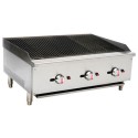 101056 Hamoki ECB-36SX 3 Burner Countertop Gas Chargrill, 900mm Wide, 90000 BTU