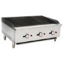 Hamoki ECB-36SX Premium Large Gas Countertop 3 Burner Charbroiler Triple Control 90000 Btu/hr