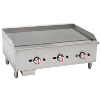 Hamoki EGG-36SX Heavy Duty Large Gas Countertop Griddle 3 Burners 90000 btu