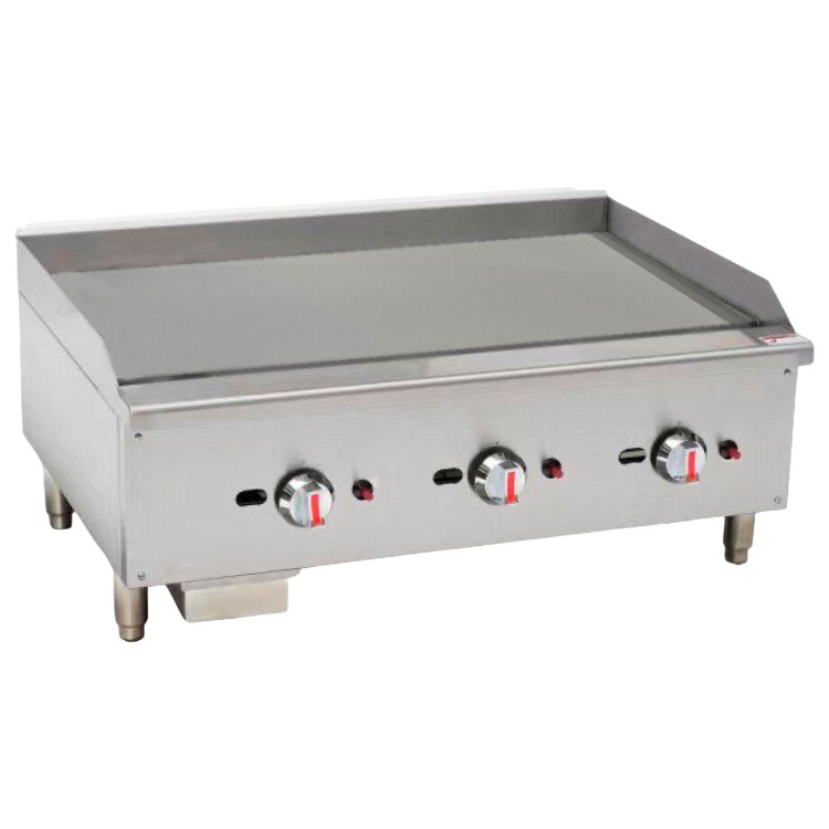 Hamoki EGG-36SX Heavy Duty Large Gas Countertop Griddle 3 Burners 90000 btu