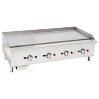 Hamoki EGG-48SX Extra Large Heavy Duty Gas Countertop Griddle 4 Burners 120000 btu