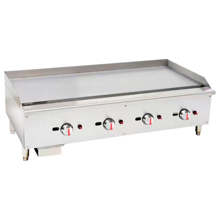 Hamoki EGG-48SX Extra Large Heavy Duty Gas Countertop Griddle 4 Burners 120000 btu