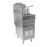 Hamoki GF90 LPG Commercial Gas Fryer Twin Baskets 23ltr Single Tank - 3 Burner 90000 Btu/hr - Freestanding