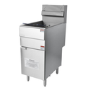 Hamoki GF90 LPG Commercial Gas Fryer Twin Baskets 23ltr Single Tank - 3 Burner 90000 Btu/hr - Freestanding