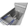 Hamoki GF90 LPG Commercial Gas Fryer Twin Baskets 23ltr Single Tank - 3 Burner 90000 Btu/hr - Freestanding